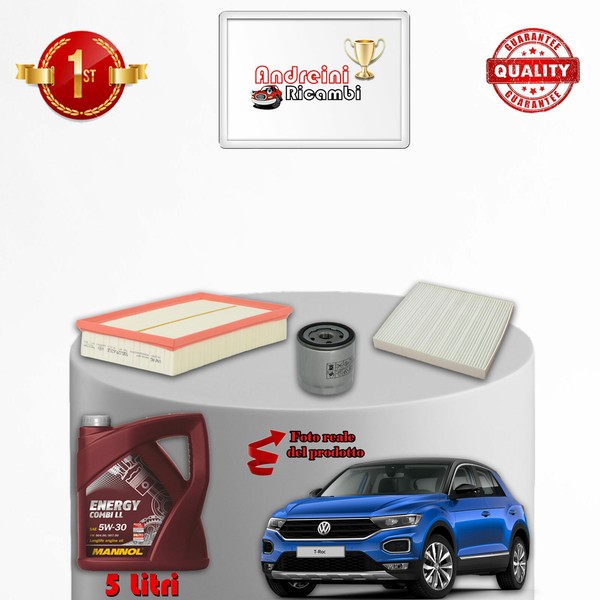 Wartungsset 3 Filter Und ÖL Vw T-Roc 1.5 Tsi 110KW 150PS Ab 2017-image