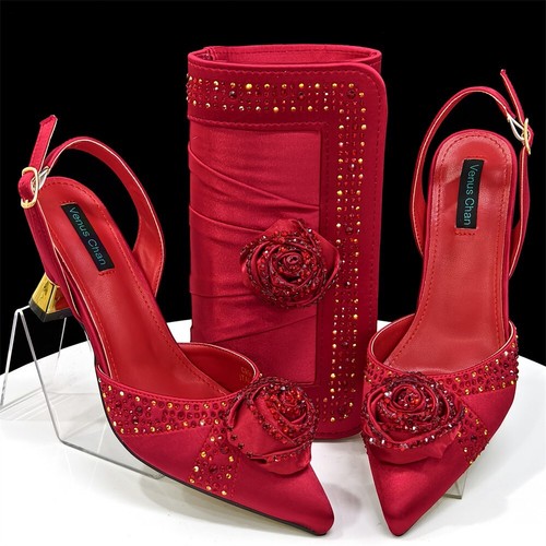 African Italian Sandals Shoes And Bag Set Party Shoes With Matching Bag Latest - Picture 11 of 15