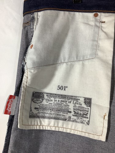 Vintage Levi's 501 Indigo Dark Blue Denim Jeans W44 L28 EUC XL Western Work Wear - Picture 9 of 11