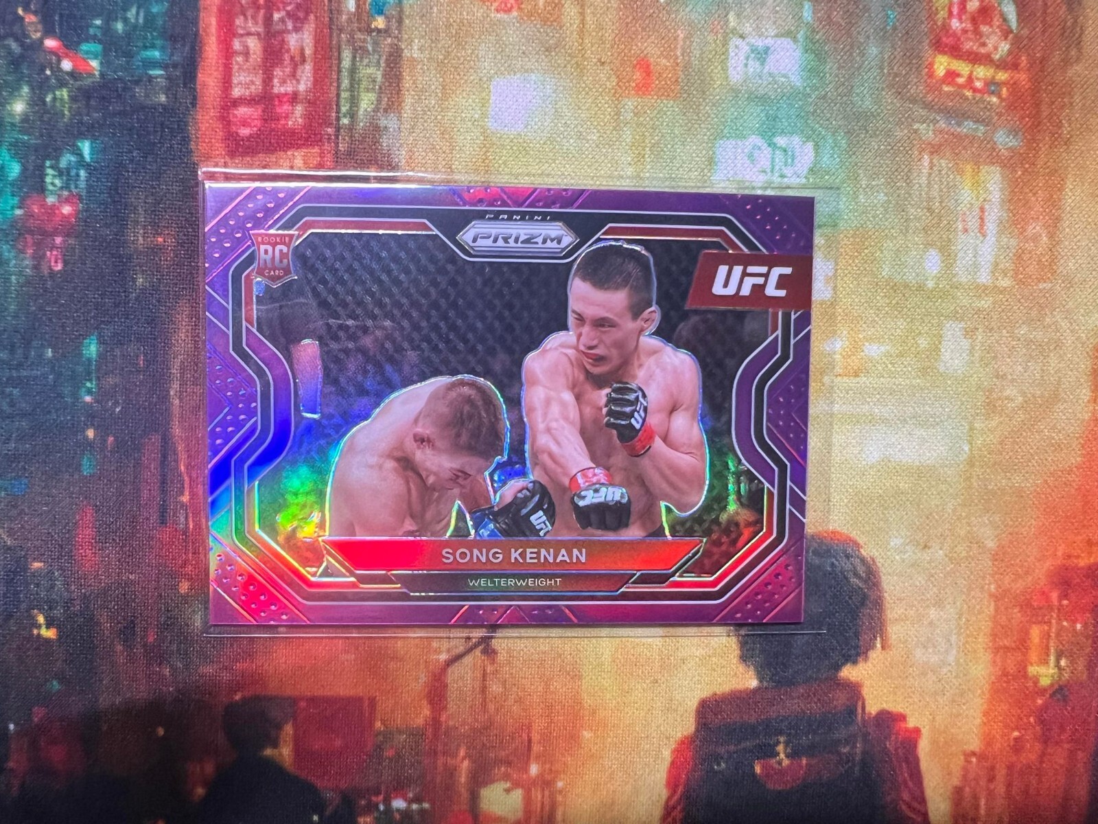 2021 SONG KENAN PURPLE /149 UFC PANINI PRIZM ROOKIE CARD RC CHINA #167