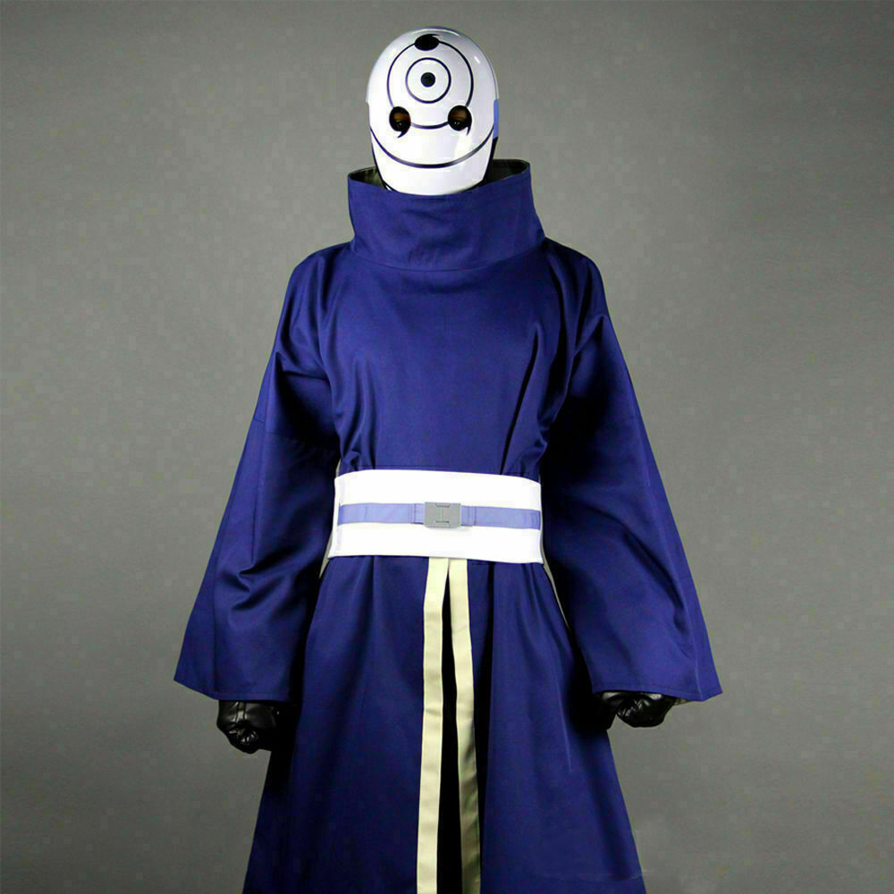 Ninja Tobi Obito Uchiha Madara Uchiha Cosplay Costume Full Set+Gloves No Mask