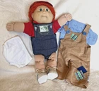 VTG 1982-84 Cabbage Patch Boy Doll-Red Hair & Cap-Green Eyes-Extra Outfit