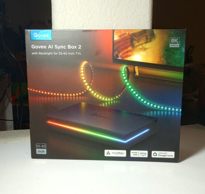 Govee HDMI 2.1 AI sync box 2 8k/4k TV backlight 55-65 inch sealed new