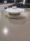 Vintage Pyrex Spring Blossom Crazy Daisy Refrigerator Dish Butter Tub w Lid