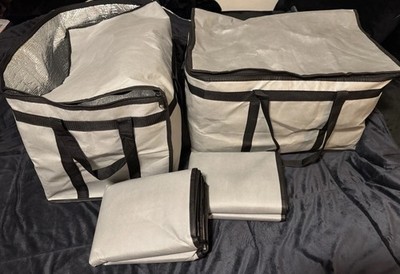Insulated Catering Food Bags/Delivery/EZ Cater, Pizza, XXXLarge, Total Of 4 Bags