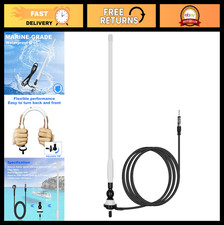 Waterproof Marine Radio Antenna - Flexible Rubber FM AM Boat Antenna for ATV UTV