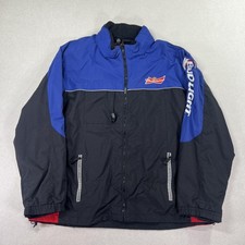 Budweiser Bud Light Jacket Mens XL Blue Black...