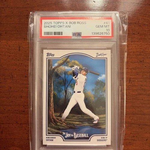 2025 TOPPS X BOB ROSS THE JOY OF BASEBALL 41 SHOHEI OHTANI DODGERS  PSA 10