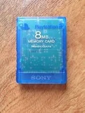 Sony OEM PlayStation 2 Memory Card 8MB Blue Very Good 2Z