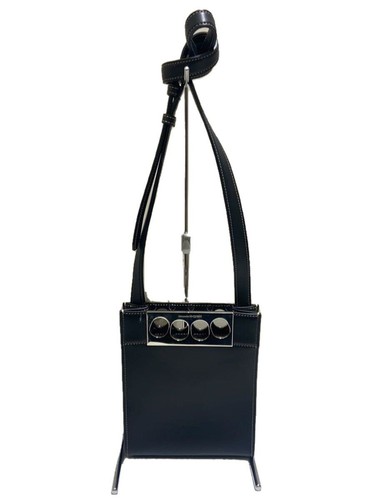 Alexander McQueen Shoulder Bag Grip Mini Leather Black Solid Used