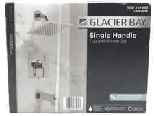 Modern Single-Handle 1-Spray Tub & Shower Faucet 1.8 GPM, Chrome, Valve Included