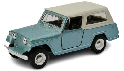 Welly 1967 Jeep Jeepster Commando Station Wagon Blue 1:34 1:39 Scales Model