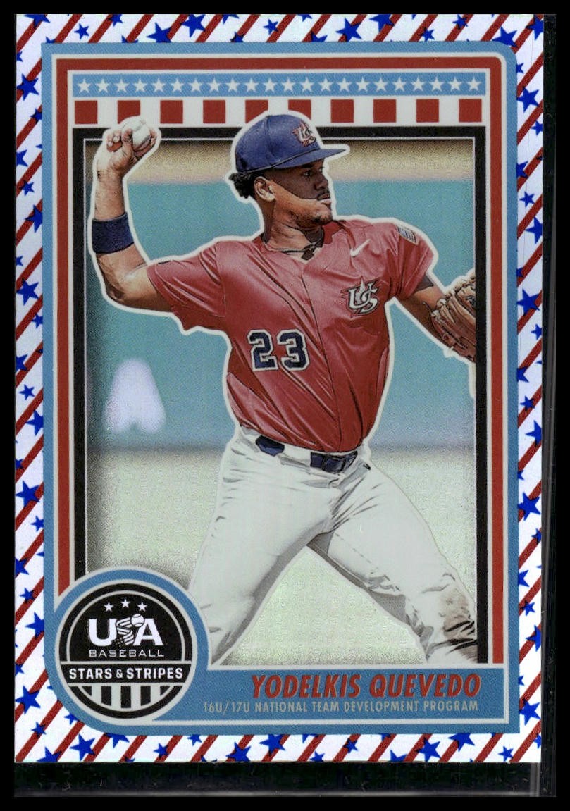 2025 Panini Stars & Stripes USA  #132 Yodelkis Quevedo Stars and Stripes #/50