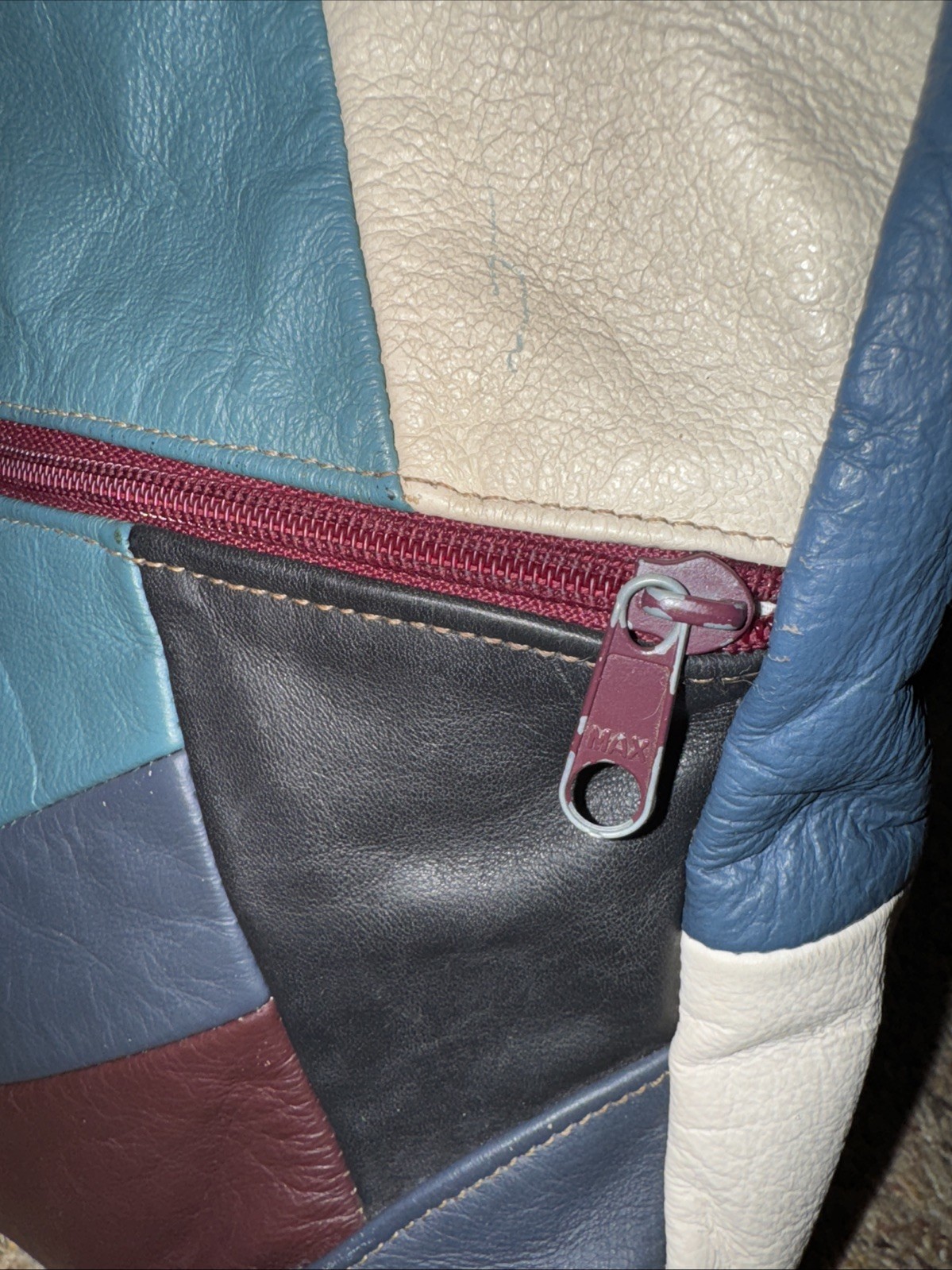 Leather patchwork purse - image 4