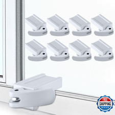 8 Pack Window Locks Diecast Durable Design Compatible Horizontal Vertical Fit 1/