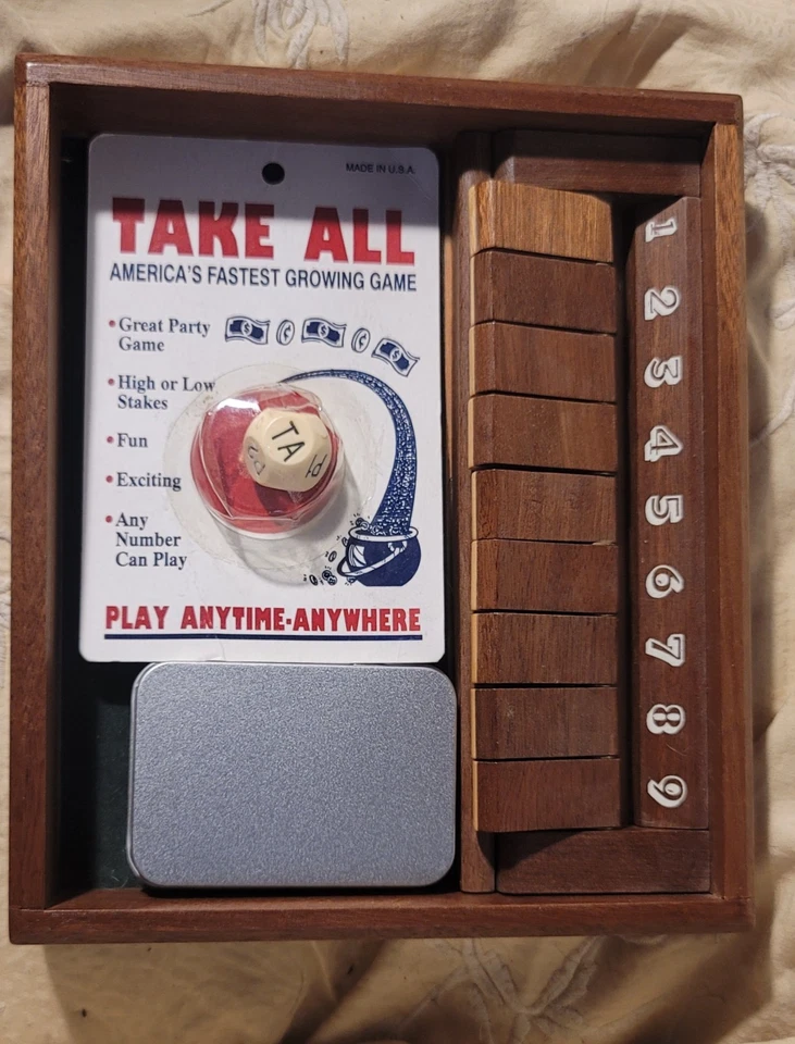 Dice Game, Deluxe Wood. used. "Shut The Box"  - Image 3 of 3