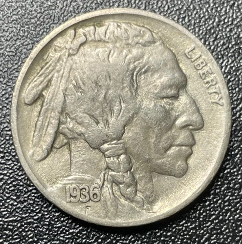 1936-S Buffalo Nickel- Scarce High Grade Extra Fine