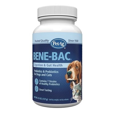 PetAg Bene-Bac Probiotic Powder for Dogs, Cats, Exotic Pets - Digestive Support