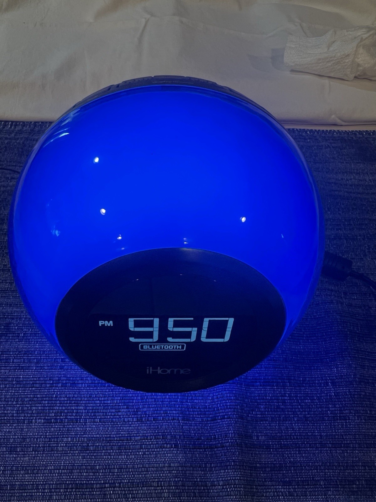 iHome iBT29 Bluetooth Alarm Clock FM Radio Color Changing LED Speaker Tested