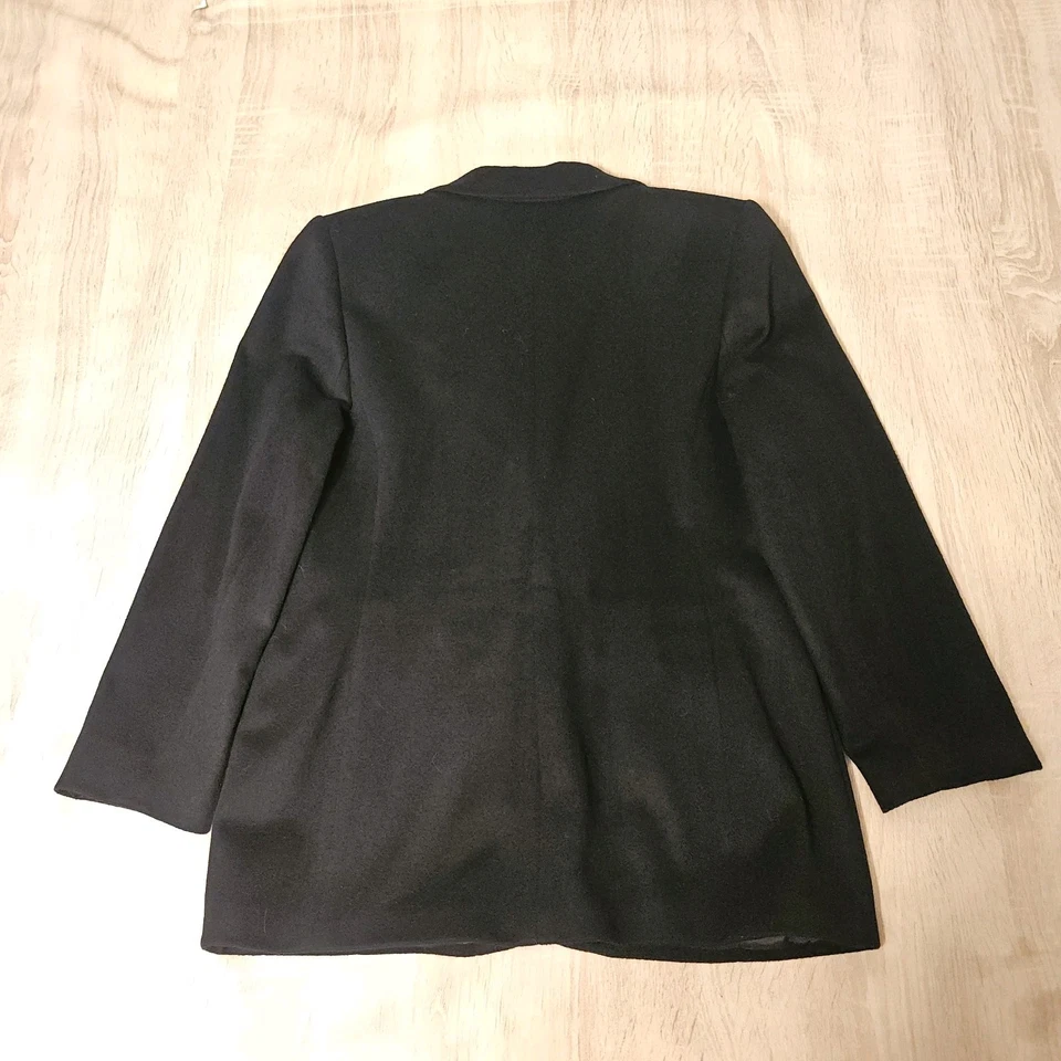 Chaqueta Blazer Lord & Taylor Mujer Talla 6 Negra Mezcla Lana Cachemira Foto 3 de 4