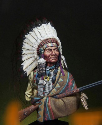 Tusk modell...1/10...Resin/Harz figure büste...Indian Warriors...Sioux...
