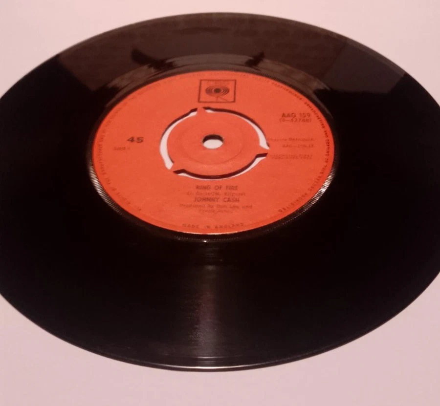 Johnny Cash "Ring Of Fire / I'd Still Be There" 7" Vinyl CBS AAG 159 1963 Foto 3 de 4
