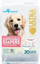 Paw Inspired 20ct Disposable Dog Diapers | Female Dog Diapers XL