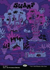 1 x Swamp (1947) - Secret Lair - NM-Mint - MTG