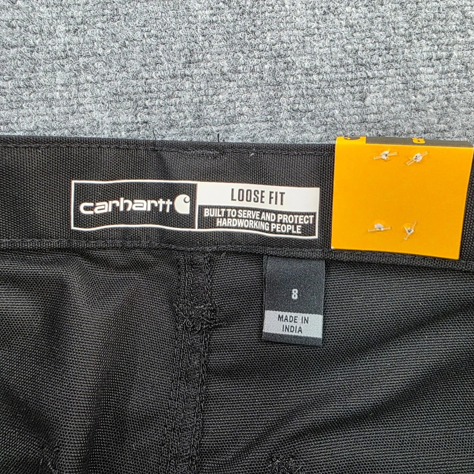 Carhartt Rugged Flex Canvas Work Shorts Womens Size 8 Loose Fit Black - Image 3 of 4