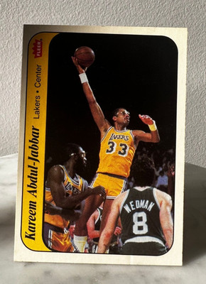 1986-87 Fleer Basketball Sticker Kareem Abdul-Jabbar, LAL #1