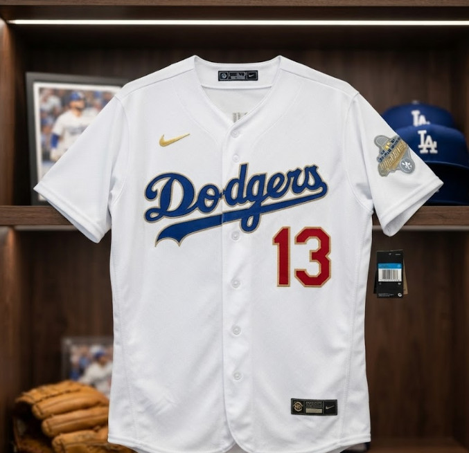 Max Muncy #13 Los Angeles Dodgers Nike 2025 Champions Stitched Gold Jersey