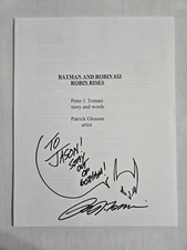 PETER J. TOMASI autographed Batman And Robin #33 Script DC Comics Remark