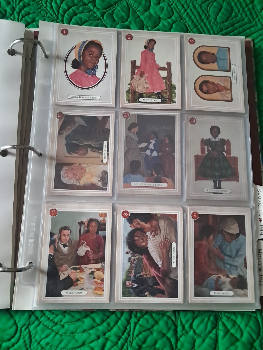Vintage American Girl Trading Card Album + 106 Cards 1994 Addy Molly Samantha 