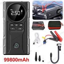Car Jump Starter With Air Compressor 99800mah Battery Jumper Box Charger Booster
