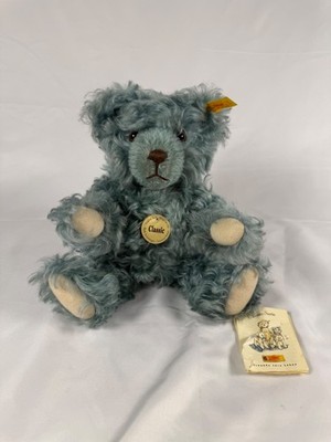 Steiff Classic Teddy Bear 28cm 005305 Blue Mohair Growler Works Tags Germany