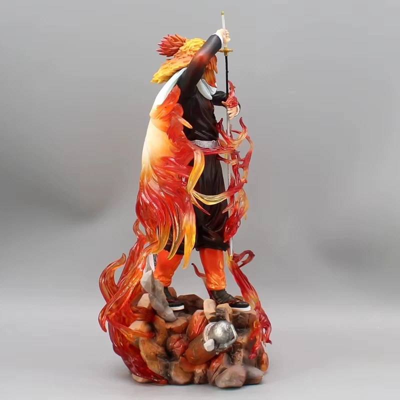 Demon Slayer Rengoku Kyojuro Figur 30cm Flammen Hashira Anime PVC Statue - Bild 3 von 4