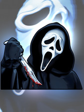 Scream Horror Movie Ghostface 5" High Quality Vinyl Peeker Sticker