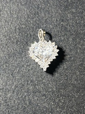 Stauer Sterling Silver 925 CZ Heart Pendant