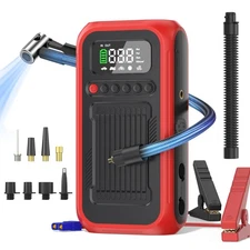Tire Inflator Portable Compressor, 12V Car Jump Starter, 150PSI & 28000mAh Pu...