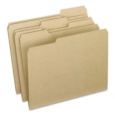 Pendaflex Earthwise Recycled Paper File Folder - 9.50" X 11.75" - 1/3 Tab Cut -