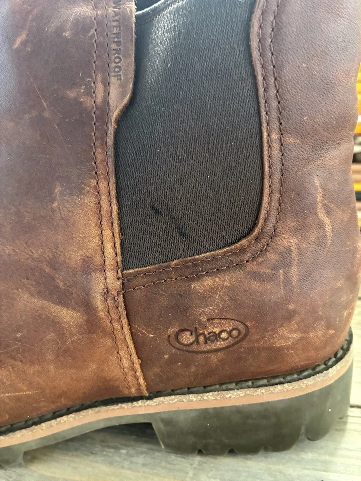 Chaco Brown Leather Chelsea Boots Womens 8 Comfort Casual - Image 3 of 4