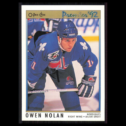 1991 O-Pee-Chee Premier Owen Nolan #193 card