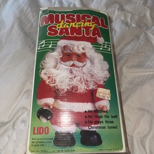 Vintage Dancing Santa Music Box | eBay