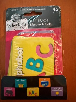 Carson Dellosa Schoolgirl Just Teach Library Labels  Cutouts Classroom School 45