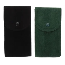  2 Pcs Velvet Watch Bag Portable Carrying Case Compact Travel Pouch