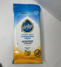 Pledge Multi-Surface Cleaning Wipes 25ct Wood Granite Stainless Steel Leather