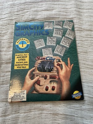 Maxis Sim City Graphics Game IBM Computer Vintage Retro Ancient Cities 1 Discs