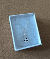 3D Dice Pendant Necklace. 925 Silver Plated Chain. Includes Box.