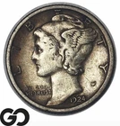 1924-S Mercury Dime, Scarcer Date, Choice VF++/XF