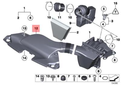 Genuine BMW Z4 E89 AIR INTAKE SUCTION HOOD 1.8i 2.0i 2.3i 2.8i 3.0i ...